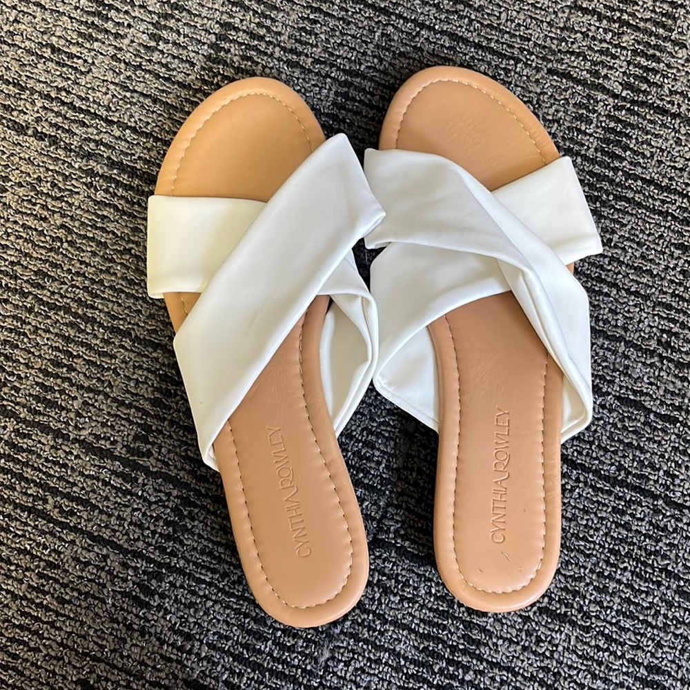 White sandals